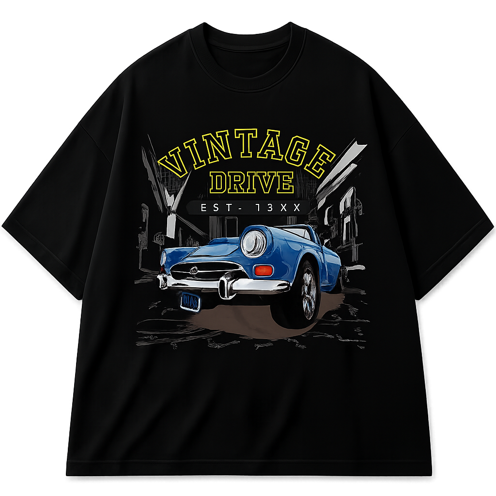 Retro wheels oversized T-shirt