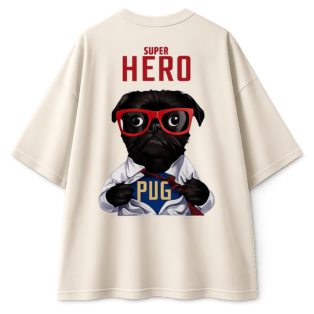 Super pug oversized T-shirt